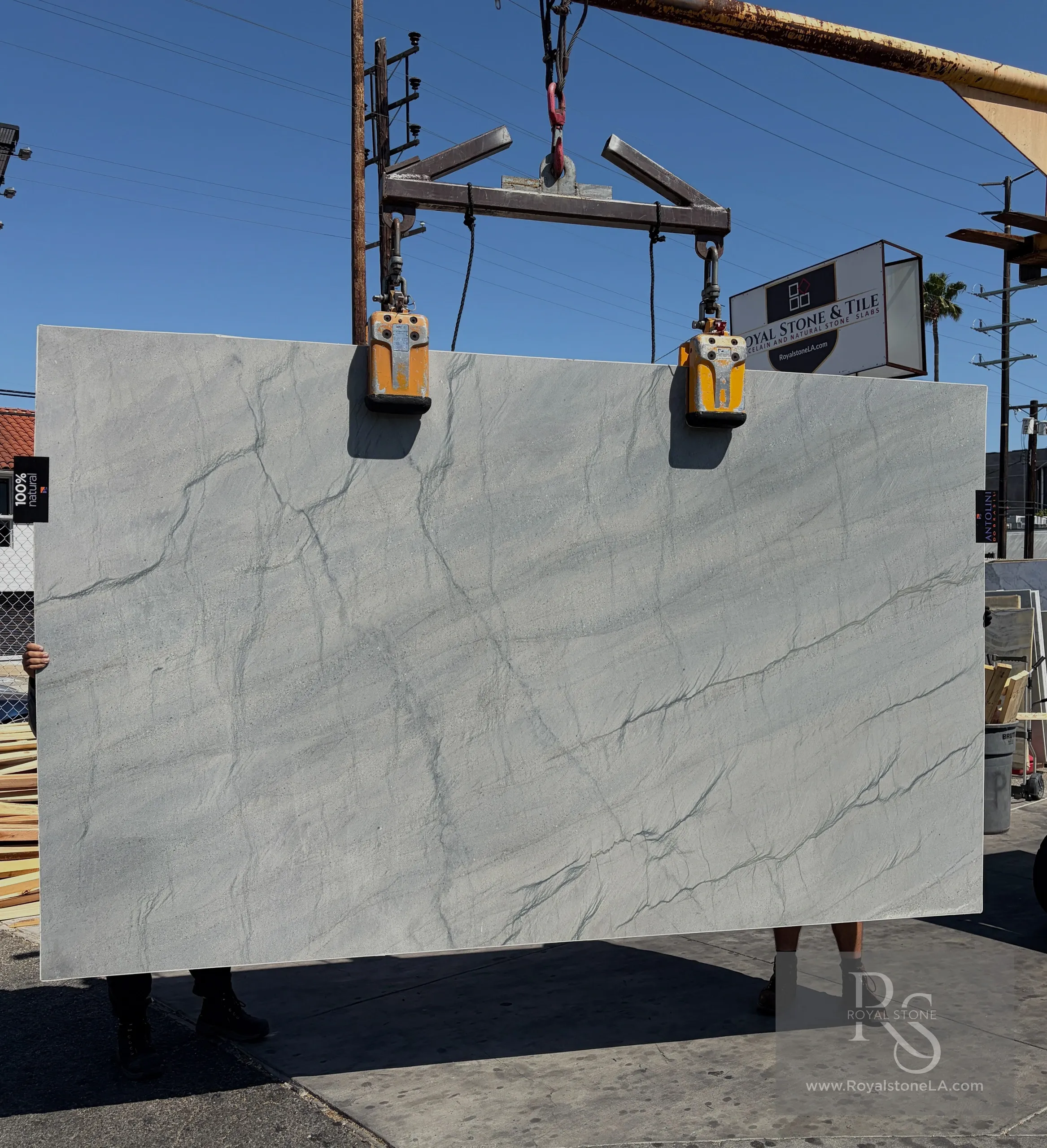 2cm Antolini Aria Blue Quartzite with honed finish, 79 inches by 132 inches