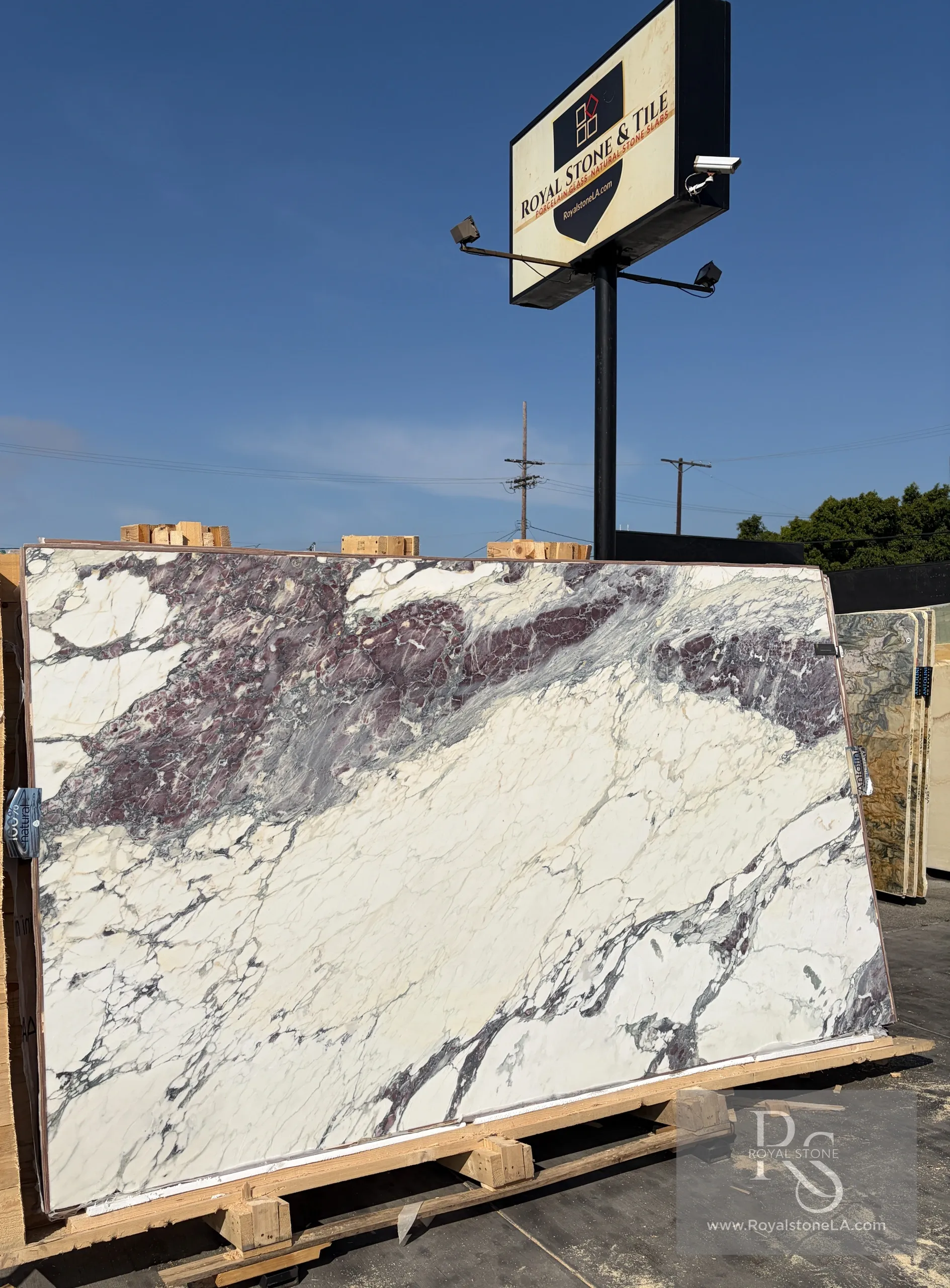 2cm Antolini Breccia Capraia Ultimate YG557 marble slab, honed finish, 73 by 130 inches, featuring burgundy veining on white base
