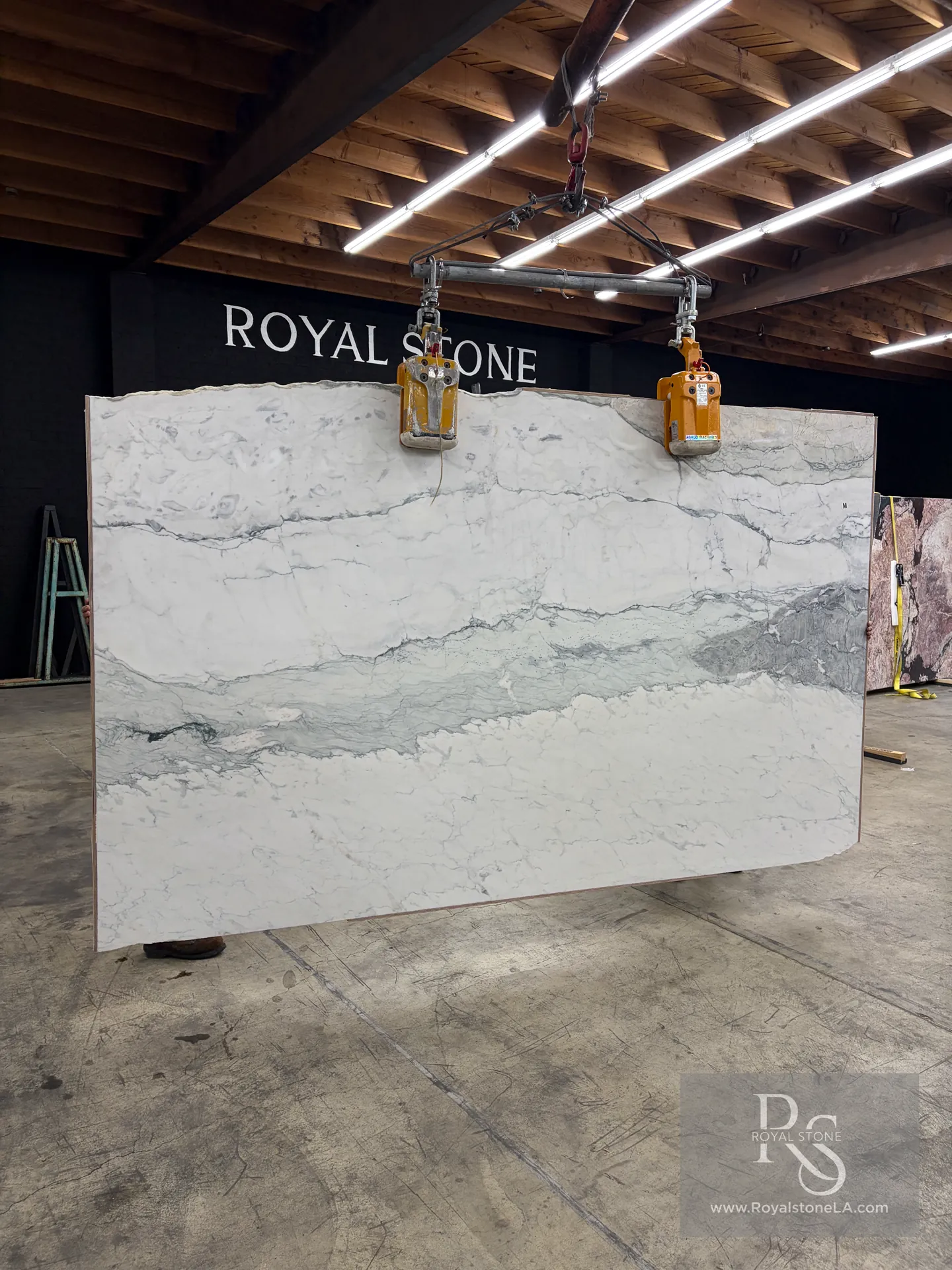 Antolini Breccia Turquoise Soft YG556 marble slab at Royal Stone Los Angeles