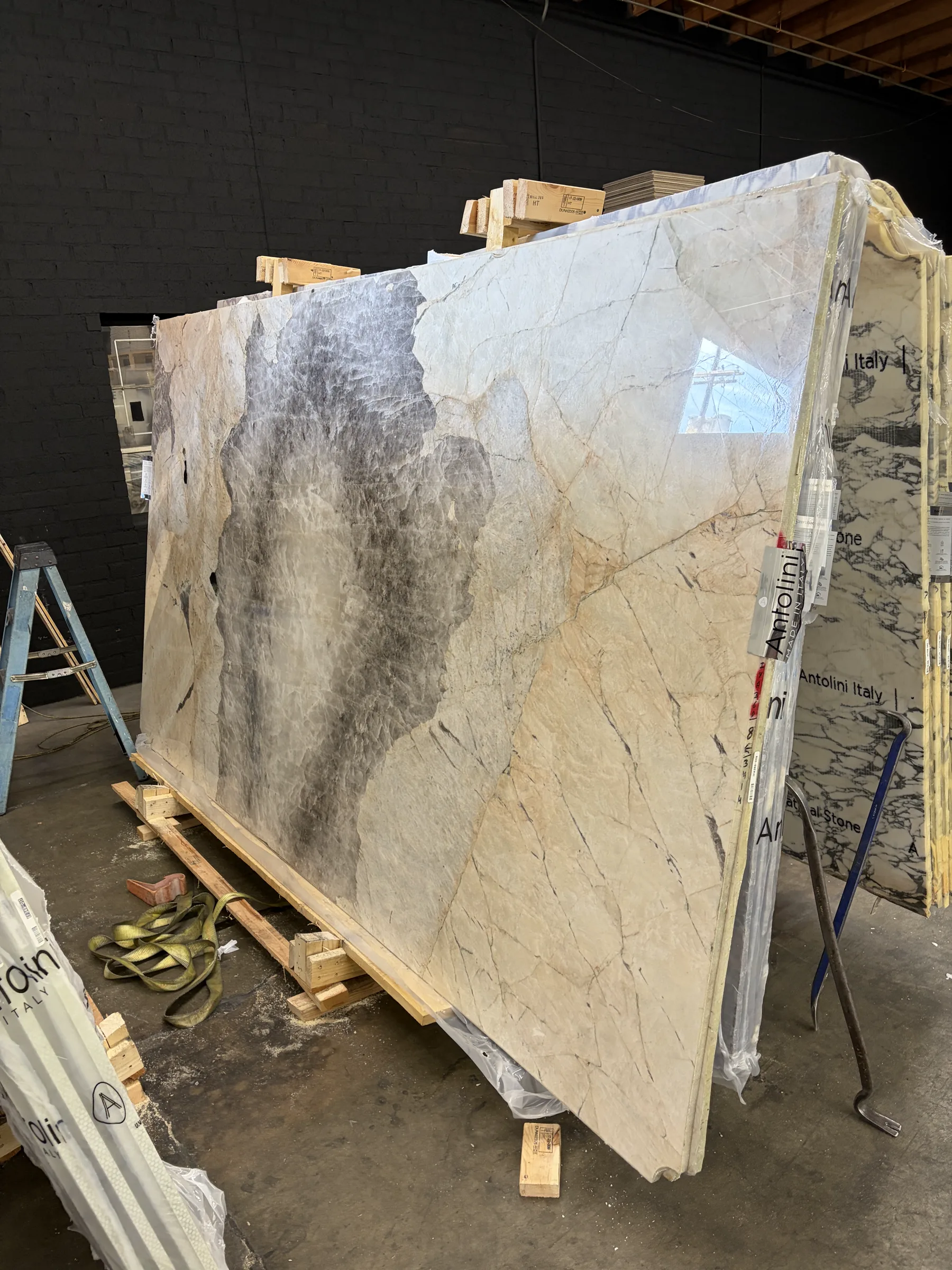 Additional view of the Antolini Patagonia IYA360 Extra Select polished quartzite slab in the Royal Stone slab yard