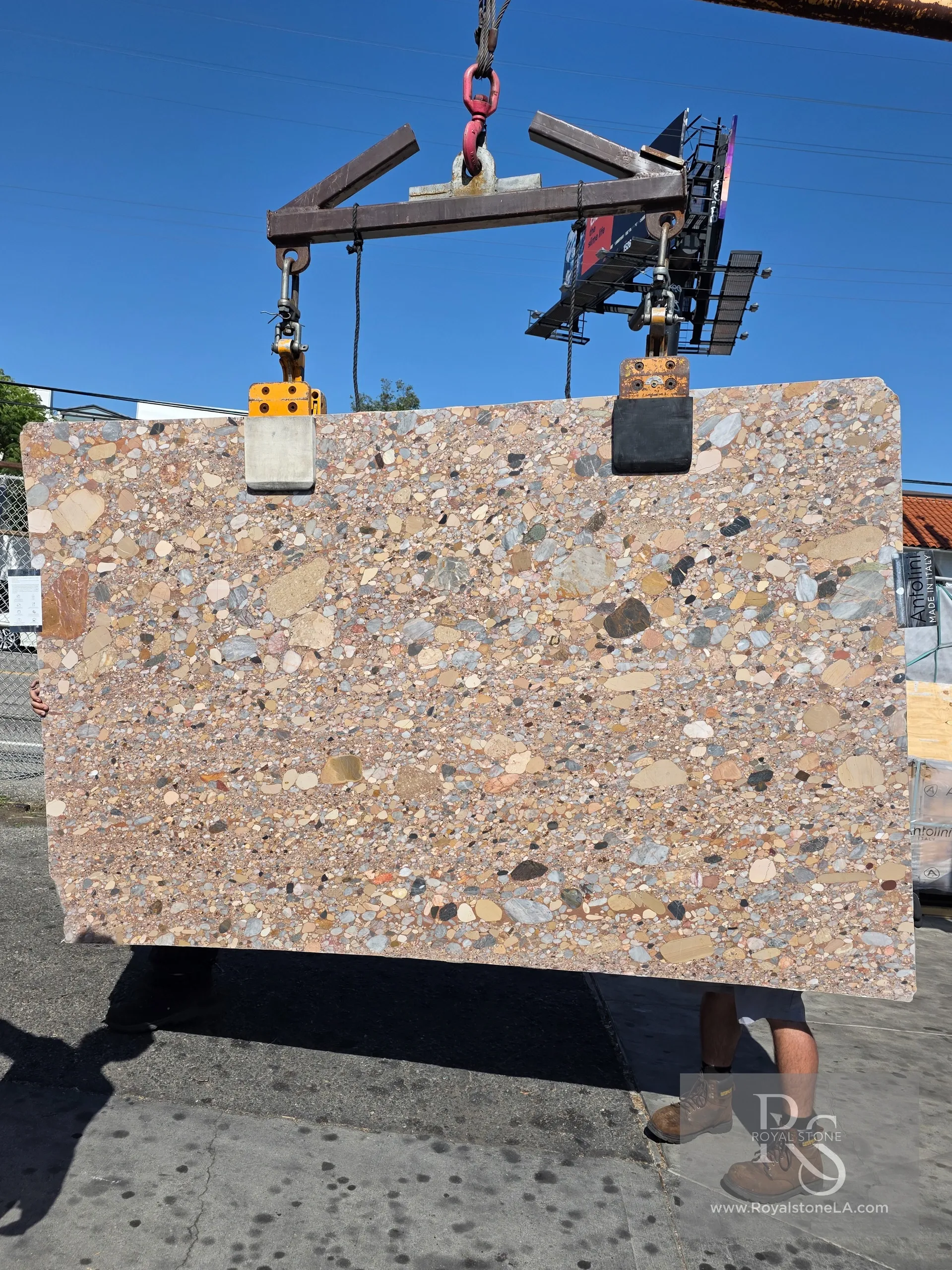 Antolini Ceppo Rosa di Palladio honed finish slab, 62" × 101"