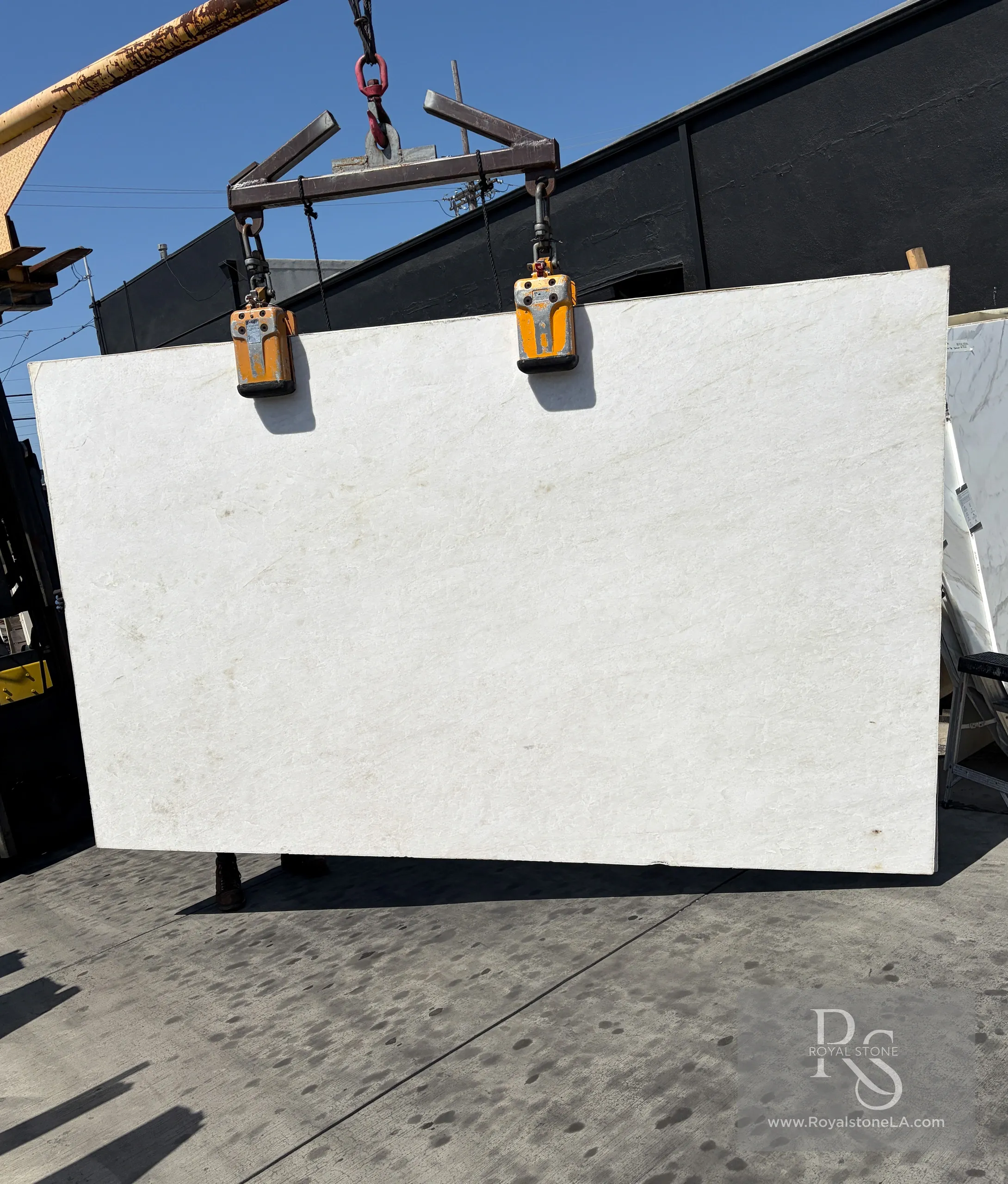 2cm Crystal White Supreme Natural Quartzite in honed finish, 79 inches by 132 inches, showcasing pure white base with crystalline structure and matte luminosity