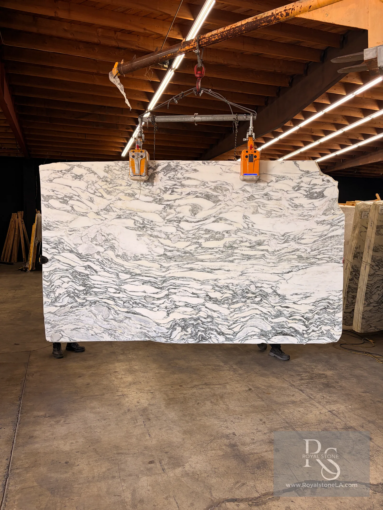 Fantastico Arni MAN4900 marble slab, 2cm honed, 72 by 126 inches, photographed at Royal Stone