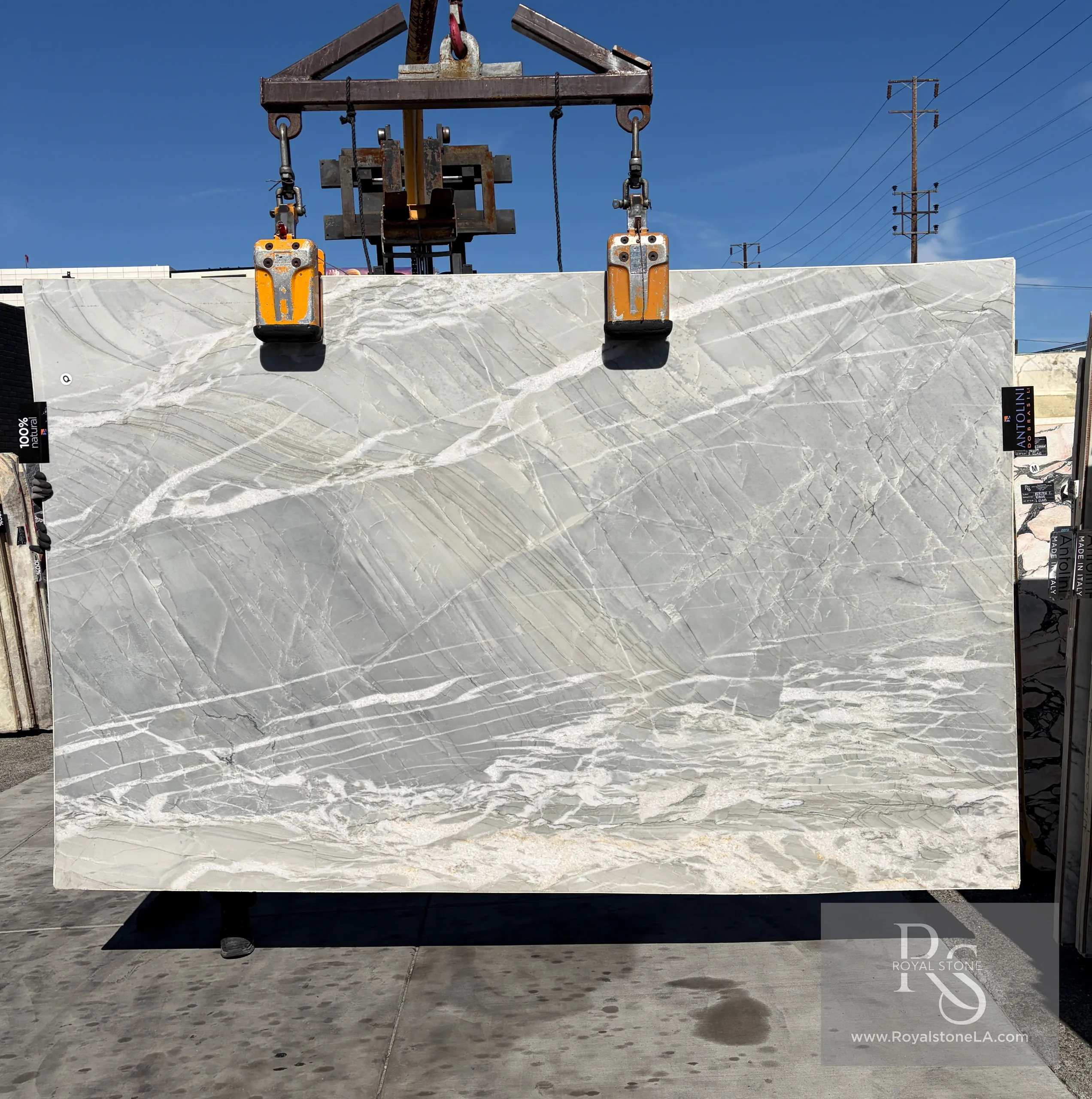 2cm Antolini Quartzite Gabana Nuage Bianco Honed Finish slab