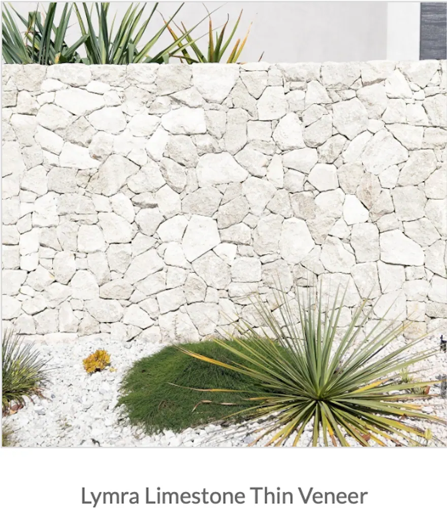 Lymra Limestone thin veneer sample