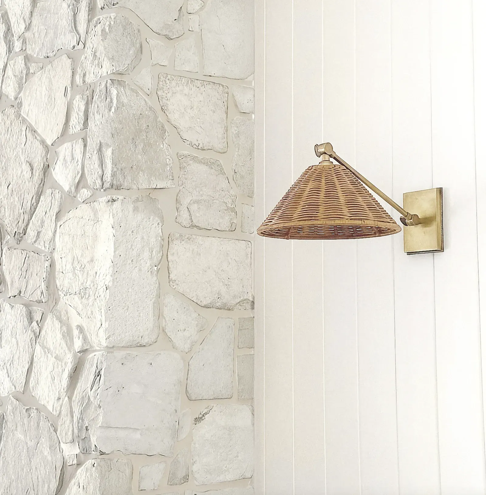 Lymra Limestone thin veneer installed as an interior feature wall