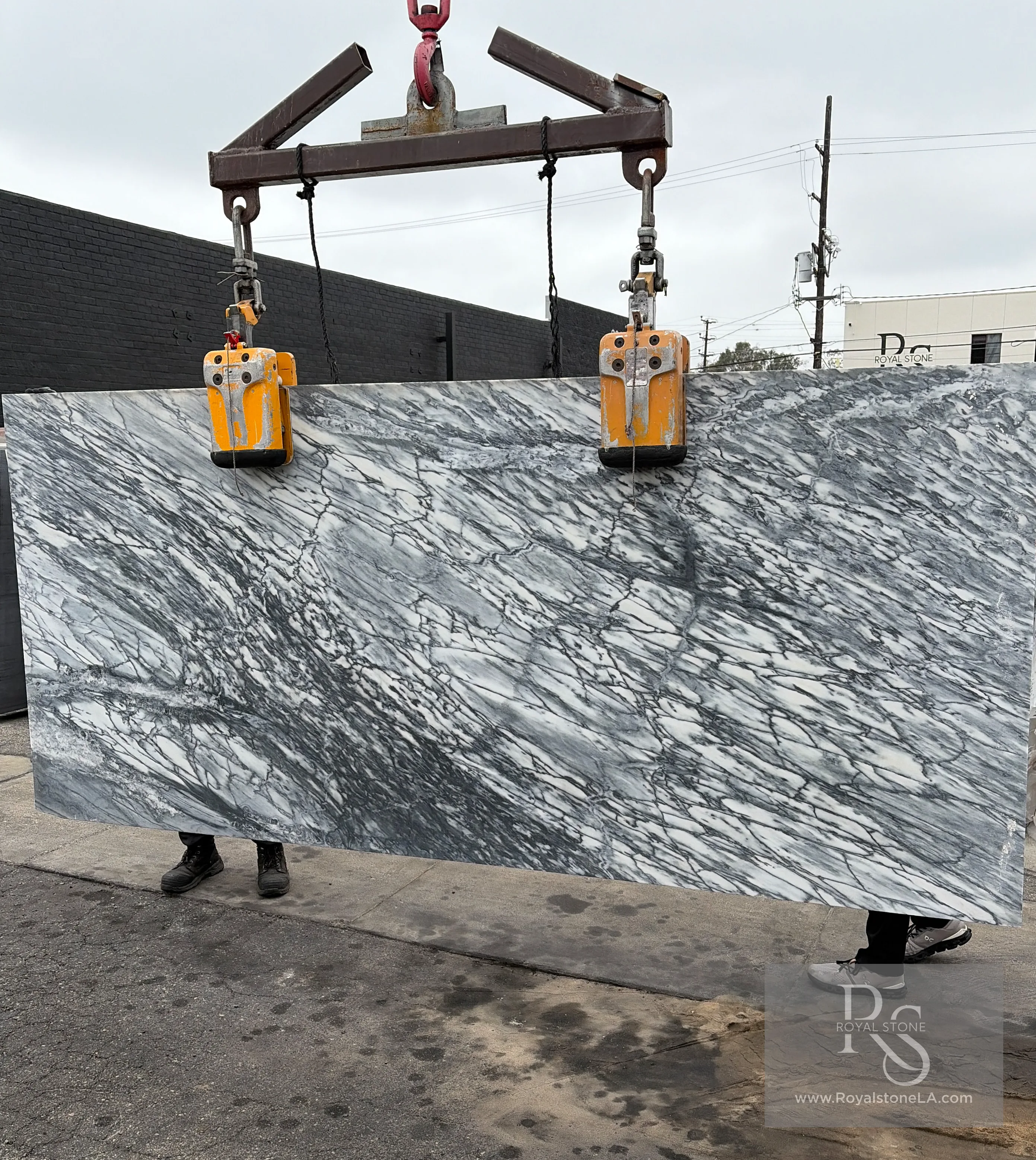 Bardiglio Grey marble slab at Royal Stone Los Angeles