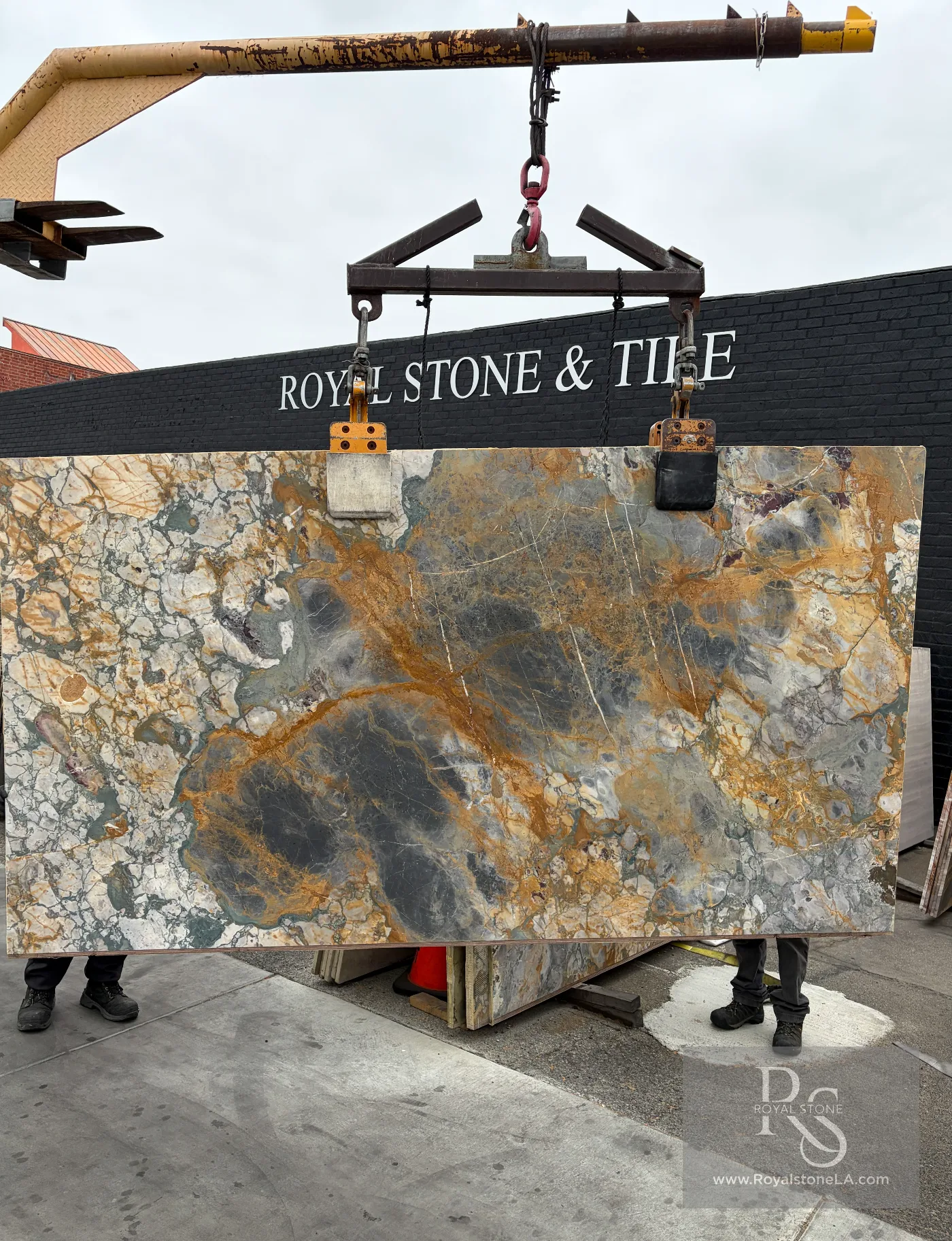 Breche de Vendome marble slab at Royal Stone Los Angeles