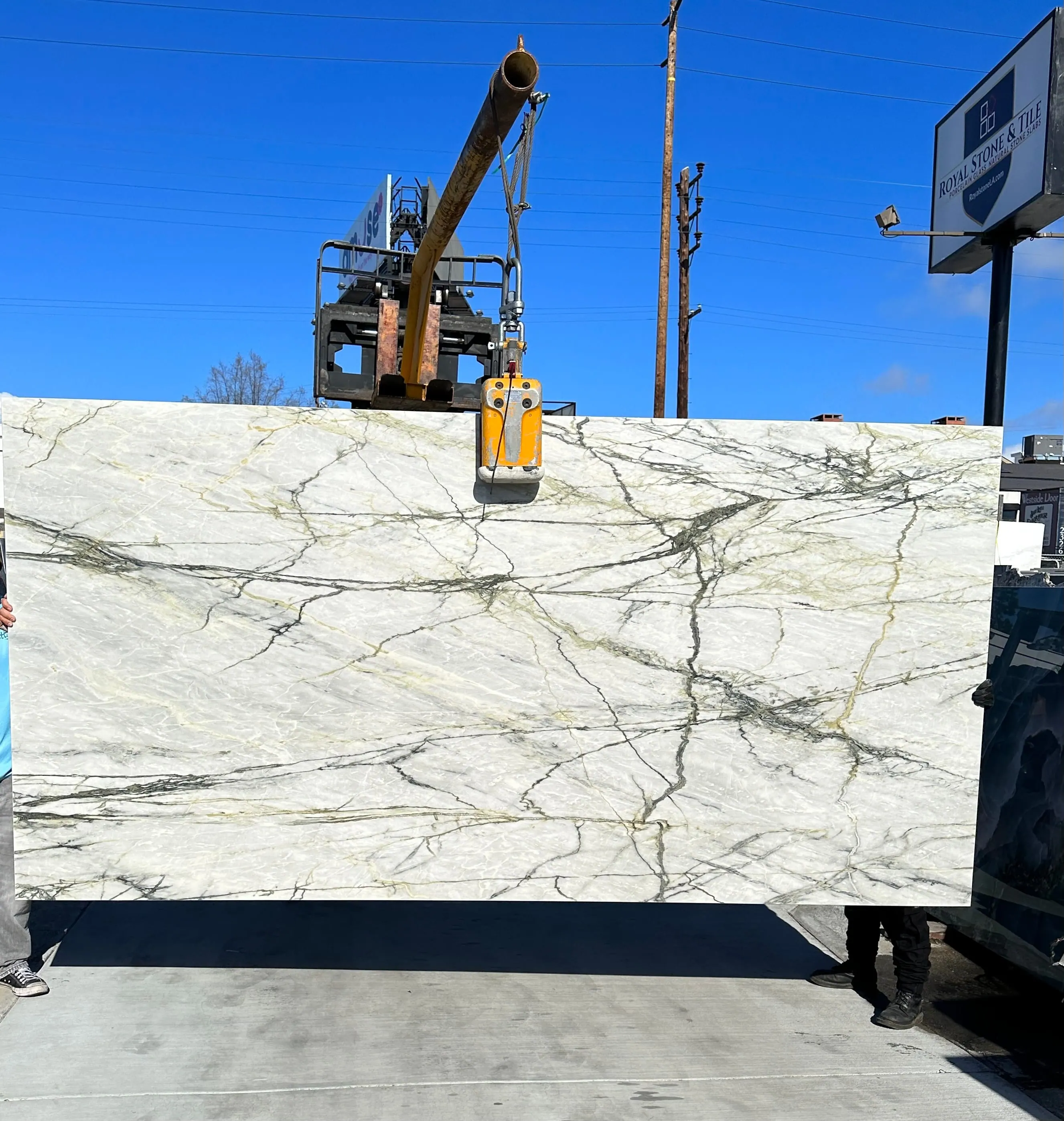 Calacatta Ming Green Italian porcelain slab