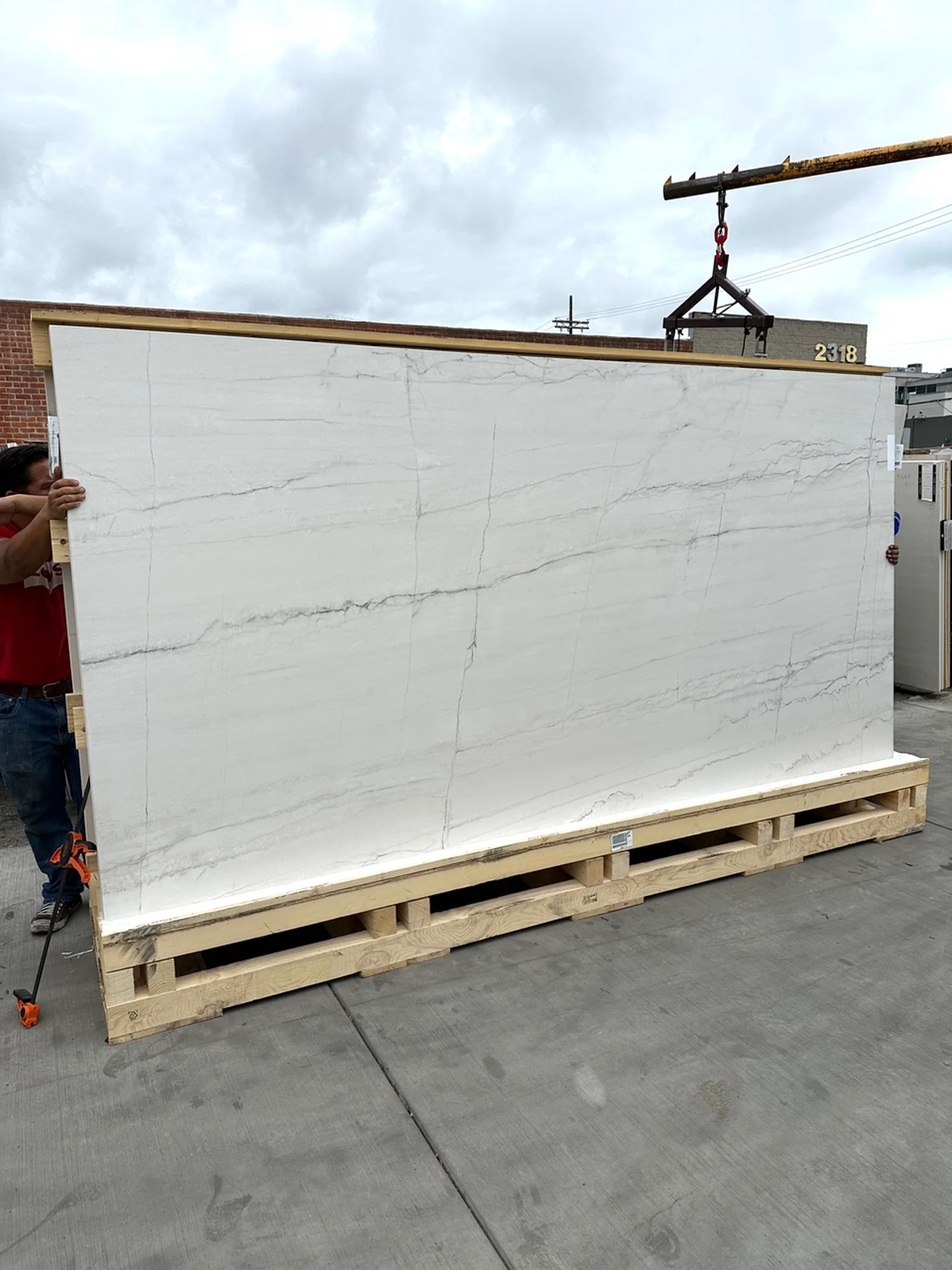Materia Mont Blanc Italian porcelain slab