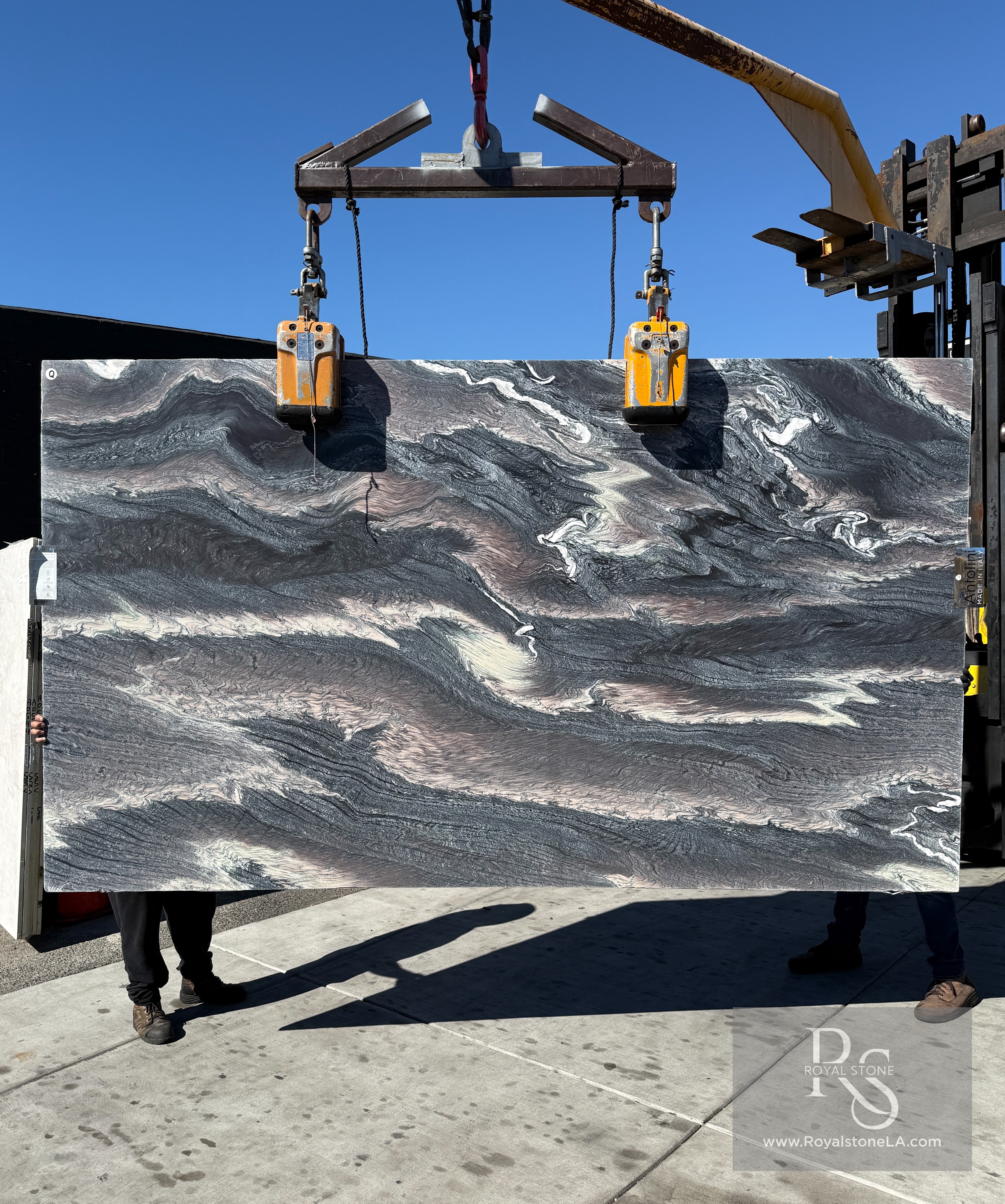 Royal Stone West Los Angeles yard, designated stone source for the Pacific Palisades rebuild