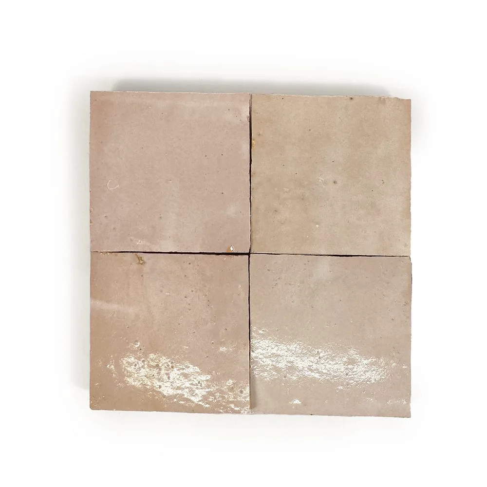 Zellige Classique Sahra Rose 4x4 tile sample from the supplier color library