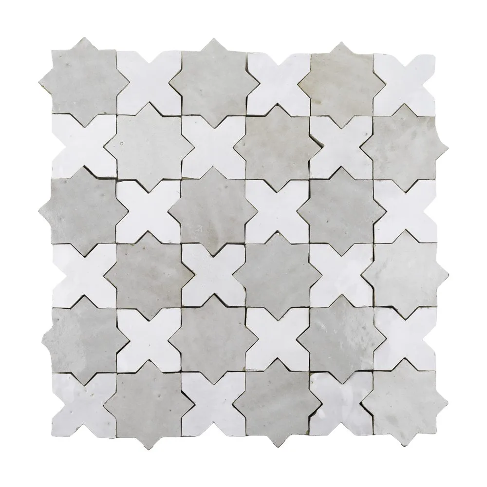Zellige Classique Starburst Mosaic  pattern tile from the supplier pattern library
